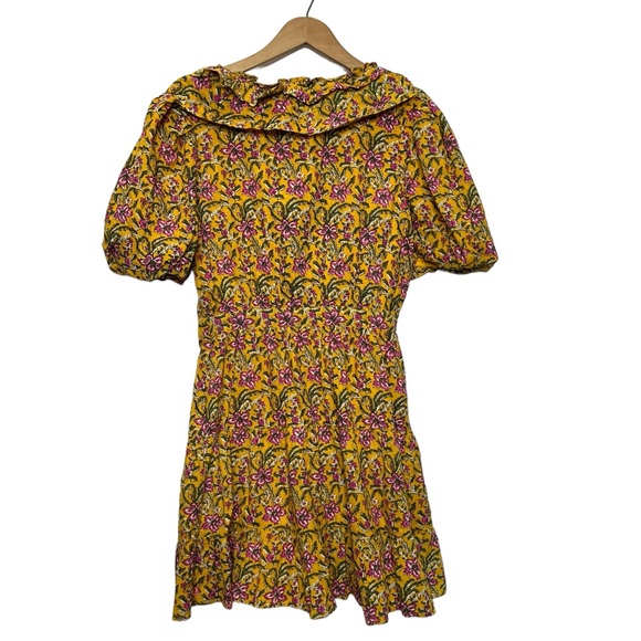 Rahi Del Sole Chiara Mini Dress in Yellow Floral Size Small - Picture 5 of 15